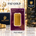 Reverse of the sealed Heraeus 100g gold bar pack showing 999.9 fineness, 100g weight and LBMA certification by Heraeus Hong Kong