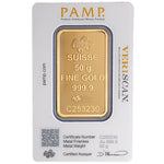 50g Gold Bar 999.9 Fine Gold | PAMP Suisse | Swiss Made