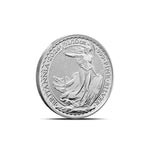 Reverse of the Britannia 2026 1/10 oz coin, 999 fine silver, with Britannia holding a trident and shield