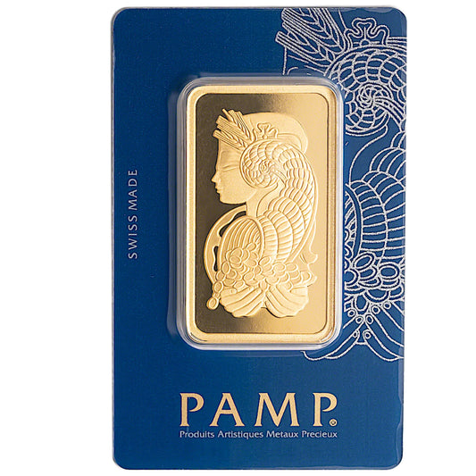 1oz (31.103g) Gold Bar 999.9 Fine Gold | PAMP Suisse | Swiss Made
