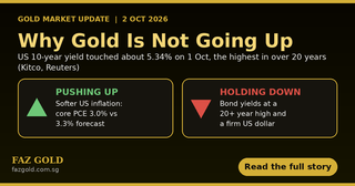 Why Is Gold Not Going Up? Softer US Inflation vs 5% Bond Yields