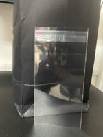 Clear zip-top bullion bar sleeve standing upright, showing its transparent scratch-resistant finish