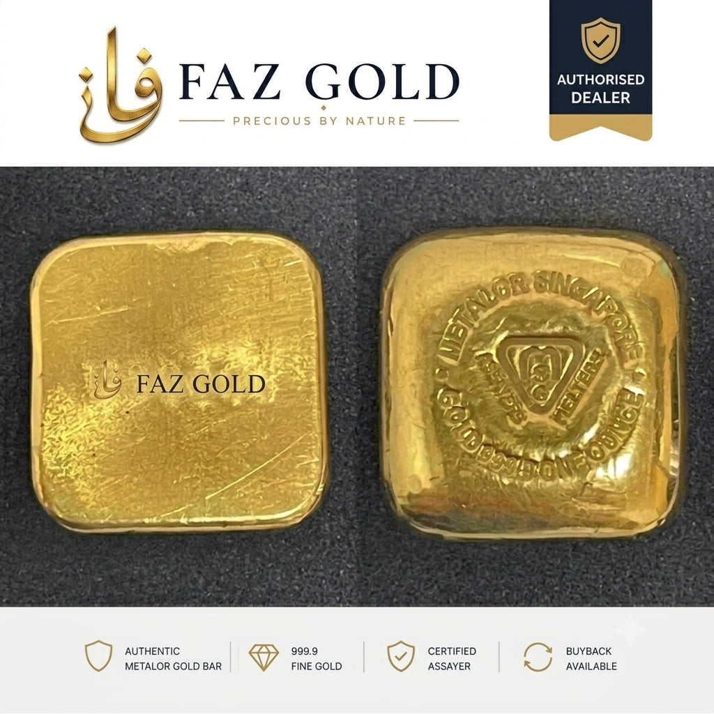 1 oz (31.103g) Gold Bar 999.9 Fine Gold | Metalor Suisse